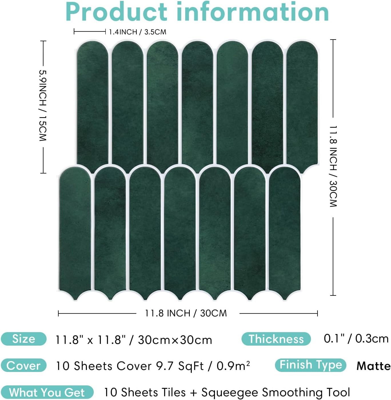 P・M・O・M・Y Amazon.com: Commomy Matte Peel and Stick Backsplash - 10